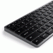 Satechi Slim X3 Bluetooth Backlit Keyboard  - качествена алуминиева безжична клавиатура за Mac (тъмносив)  2