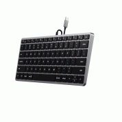 Satechi Slim W1 Wired Backlit Keyboard - качествена алуминиева жична (USB-C) клавиатура с подсветка за Mac (тъмносив)  1