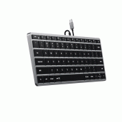 Satechi Slim W1 Wired Backlit Keyboard - качествена алуминиева жична (USB-C) клавиатура с подсветка за Mac (тъмносив)  2