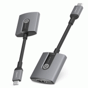 Adam Elements 4K CASA H01 USB-C to HDMI Adapter Cable - 4K адаптер за свързване от USB-C към HDMI (тъмносив)