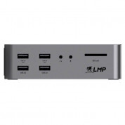 LMP USB-C SuperDock 15-Port Dual-Link - мултифункционален хъб за свързване на допълнителна периферия за компютри с USB-C (тъмносив) 3