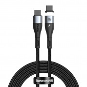 Baseus Zinc Magnetic Safe Fast Charging Data Cable (CATXC-Q01) - 100W USB-C кабел с магнитен конектор (150 см) (черен)