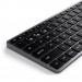 Satechi Slim X1 Bluetooth Backlit Keyboard - качествена алуминиева безжична блутут клавиатура за Mac (тъмносив)  5