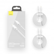 Baseus Simple Wisdom Data Cable Kit USB-C to Lightning (TZCATLZJ-02) - два броя PD 20W USB-C към Lightning кабел за Apple устройства с Lightning порт (150 см) (бял) 3