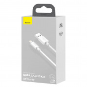 Baseus Simple Wisdom Data Cable Kit USB to Lightning (TZCALZJ-02) 2.4A (2 pcs.) (150 cm) (white) 1