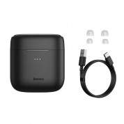 Baseus Encok W06 Wireless Charging TWS Bluetooth Headset (NGW06-01) - безжични Bluetooth слушалки със зареждащ кейс за мобилни устройства (черен) 4