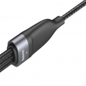 Baseus Flash Series 3-in-1 Fast Charging Data Cable (CA1T3-G1) - универсален USB-A кабел с microUSB, Lightning и USB-C конектори (120 см) (черен) 1