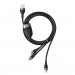 Baseus Flash Series 3-in-1 Fast Charging Data Cable (CA1T3-G1) - универсален USB-A кабел с microUSB, Lightning и USB-C конектори (120 см) (черен) 5