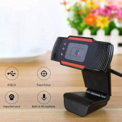 Webcam B7-C2 720p - 720p домашна уеб видеокамера с микрофон (черен) 2