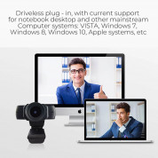 Webcam B18 Full HD - 1080p FullHD домашна уеб видеокамера с микрофон (черен) 4