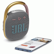 JBL Clip 4 Ultra-Portable Waterproof Speaker - водоустойчив безжичен портативен спийкър (с карабинер) с микрофон за мобилни устройства (сив) 2