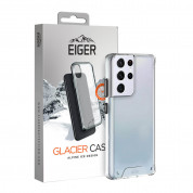 Eiger Glacier Case - удароустойчив хибриден кейс за Samsung Galaxy S21 Ultra (прозрачен)