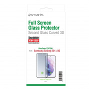 4smarts Second Glass Curved 3D UltraSonix - калено стъклено защитно покритие с извити ръбове за Samsung Galaxy S21 Plus (черен-прозрачен) 1