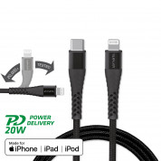 4smarts MFI PremiumCord USB-C to Lightning Cable XXL - USB-C кабел към Lightning за Apple устройства (300 см) (черен) 1