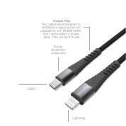 4smarts MFI PremiumCord USB-C to Lightning Cable XXL - USB-C кабел към Lightning за Apple устройства (300 см) (черен) 6