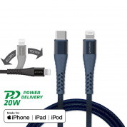 4smarts MFI PremiumCord USB-C to Lightning Cable XXL 3m (navy) 1