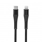 4smarts MFI PremiumCord USB-C to Lightning Cable XS - USB-C кабел към Lightning за Apple устройства (25 см) (черен) 1