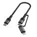 4smarts ComboCord CL USB-C to USB-C and Lightning Cable - качествен многофункционален кабел USB-C към USB-C или Lightning (25 см) (черен) 2
