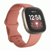 Fitbit Versa 3 - умен фитнес часовник с GPS, известия и следене на дневната и нощна активност на организма за iOS и Android (розов-златист)