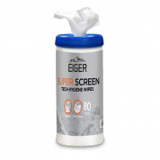 Eiger Super Screen Cleaning Wipes 80 Pack - 80 броя антибактериални кърпички за почистване на дисплей на смартфони, таблети, монитори и др. 2