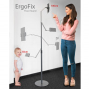 4smarts Floor Stand ErgoFix H6 - мултифункционална поставка за мобилни устройства с големина от 4.7 до 15.6 инча (тъмносив) 7