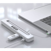 4smarts Active 4in1 USB-C Hub - мултифункционален хъб с HDMI, VGA, USB-C, USB 3.0, 3.5 мм аудио вход и отделение за Apple Pencil 2 (бял) 6