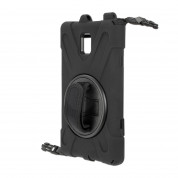 4smarts Rugged Tablet Case Grip - удароустойчив калъф с лента за врата за Samsung Galaxy Tab Active 3 (черен)