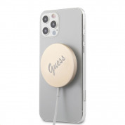 Guess USB-C Magnetic Wireless Qi Charger - поставка (пад) за безжично зареждане за iPhone с Magsafe (златист) 3