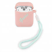 Guess Airpods Vintage Silicone Case Apple Airpods and Apple Airpods 2 (pink)