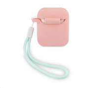 Guess Airpods Vintage Silicone Case Apple Airpods and Apple Airpods 2 (pink) 1