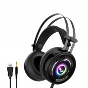 iPega PG-R008 LED Gaming Headset - RGB гейминг слушалки с микрофон с USB и 3.5mm жак (черен)