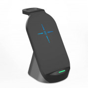 Sdesign 3-in-1 Wireless Charger - док станция за безжично зареждане на iPhone, Apple Watch и Apple AirPods (черен)