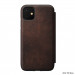 Nomad Folio Leather Rugged Case - кожен (естествена кожа) калъф, тип портфейл за iPhone 11 (кафяв) 6