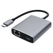 4Smarts USB-C to Ethernet and USB-C Adapter - адаптер USB-C към Ethernet за устройства с USB-C порт (черен) 1