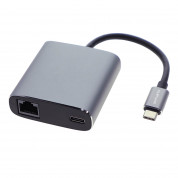 4Smarts USB-C to Ethernet and USB-C Adapter - адаптер USB-C към Ethernet за устройства с USB-C порт (черен) 2