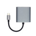 4Smarts USB-C to Ethernet and USB-C Adapter - адаптер USB-C към Ethernet за устройства с USB-C порт (черен) 4