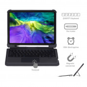 4smarts Keyboard Case Solid QWERTY - кожен калъф с клавиатура, тъчпад и поставка за Apple Pencil 2 за iPad Pro 11 M2 (2022), iPad Pro 11 M1 (2021), iPad Pro 11 (2020) (черен) 1