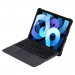 4smarts Keyboard Case Solid QWERTY - кожен калъф с клавиатура, тъчпад и поставка за Apple Pencil за iPad Air 5 (2022), iPad Air 4 (2020) (черен) 2