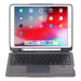 4smarts Keyboard Case Solid QWERTY with Trackpad and Pen Holder - кожен калъф с клавиатура, тъчпад и поставка за Apple Pencil за iPad 9 (2021), iPad 8 (2020), iPad 7 (2019) (сив) 3