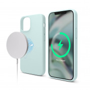 Elago MagSafe Soft Silicone Case - силиконов (TPU) калъф с вграден магнитен конектор (MagSafe) за iPhone 12 mini (зелен)