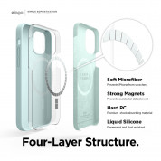 Elago MagSafe Soft Silicone Case - силиконов (TPU) калъф с вграден магнитен конектор (MagSafe) за iPhone 12 mini (зелен) 2