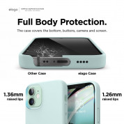 Elago MagSafe Soft Silicone Case - силиконов (TPU) калъф с вграден магнитен конектор (MagSafe) за iPhone 12 mini (зелен) 4