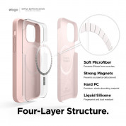 Elago MagSafe Soft Silicone Case - силиконов (TPU) калъф с вграден магнитен конектор (MagSafe) за iPhone 12 mini (розов) 2