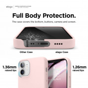 Elago MagSafe Soft Silicone Case - силиконов (TPU) калъф с вграден магнитен конектор (MagSafe) за iPhone 12 mini (розов) 5