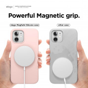 Elago MagSafe Soft Silicone Case - силиконов (TPU) калъф с вграден магнитен конектор (MagSafe) за iPhone 12 mini (розов) 3