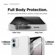 Elago MagSafe Soft Silicone Case - силиконов (TPU) калъф с вграден магнитен конектор (MagSafe) за iPhone 12 mini (бял) 4