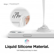 Elago MagSafe Soft Silicone Case - силиконов (TPU) калъф с вграден магнитен конектор (MagSafe) за iPhone 12 mini (бял) 3