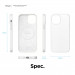 Elago MagSafe Soft Silicone Case - силиконов (TPU) калъф с вграден магнитен конектор (MagSafe) за iPhone 12 mini (бял) 7
