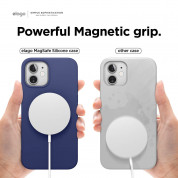Elago MagSafe Soft Silicone Case - силиконов (TPU) калъф с вграден магнитен конектор (MagSafe) за iPhone 12 mini (тъмносин) 3
