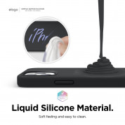 Elago MagSafe Soft Silicone Case - силиконов (TPU) калъф с вграден магнитен конектор (MagSafe) за iPhone 12 mini (черен) 4